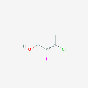 molecular formula C4H6ClIO B12600148 3-Chloro-2-iodobut-2-en-1-ol CAS No. 647033-12-3