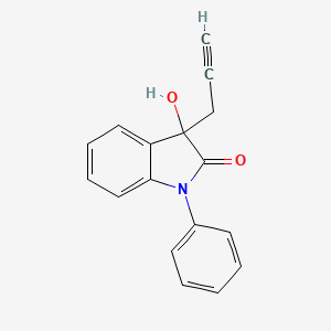 molecular formula C17H13NO2 B12600169 3-Hydroxy-1-phenyl-3-(prop-2-yn-1-yl)-1,3-dihydro-2H-indol-2-one CAS No. 651007-44-2