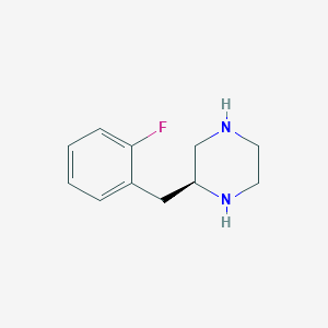 molecular formula C11H15FN2 B12600178 (2S)-2-[(2-Fluorophenyl)methyl]piperazine CAS No. 612502-33-7