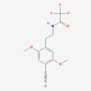 molecular formula C14H14F3NO3 B12600187 Acetamide, N-[2-(4-ethynyl-2,5-dimethoxyphenyl)ethyl]-2,2,2-trifluoro- CAS No. 633290-72-9