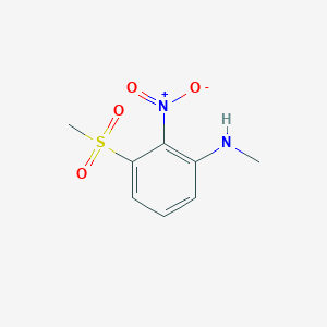 molecular formula C8H10N2O4S B12600192 3-(Methanesulfonyl)-N-methyl-2-nitroaniline CAS No. 651044-34-7