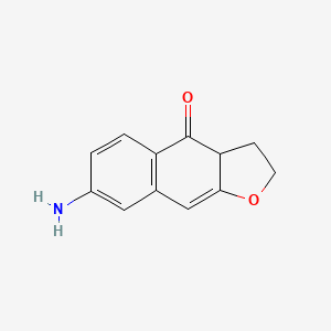 molecular formula C12H11NO2 B12600194 7-Amino-3,3a-dihydronaphtho[2,3-b]furan-4(2H)-one CAS No. 646058-82-4
