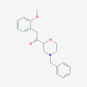 molecular formula C20H23NO3 B12600197 1-(4-Benzylmorpholin-2-yl)-2-(2-methoxyphenyl)ethan-1-one CAS No. 885096-37-7