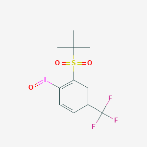 molecular formula C11H12F3IO3S B12600202 1-Iodosyl-2-(2-methylpropane-2-sulfonyl)-4-(trifluoromethyl)benzene CAS No. 649721-44-8
