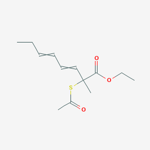 molecular formula C13H20O3S B12600213 Ethyl 2-(acetylsulfanyl)-2-methylocta-3,5-dienoate CAS No. 646517-86-4