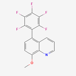 molecular formula C16H8F5NO B12600219 8-Methoxy-5-(pentafluorophenyl)quinoline CAS No. 916162-53-3