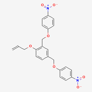 molecular formula C23H20N2O7 B12600227 Benzene, 2,4-bis[(4-nitrophenoxy)methyl]-1-(2-propenyloxy)- CAS No. 647842-76-0