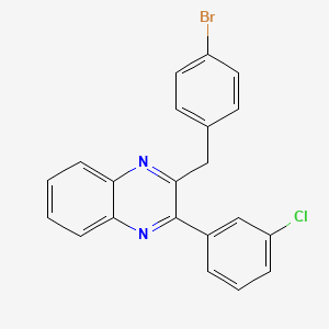 molecular formula C21H14BrClN2 B12600229 Quinoxaline, 2-[(4-bromophenyl)methyl]-3-(3-chlorophenyl)- CAS No. 649739-76-4