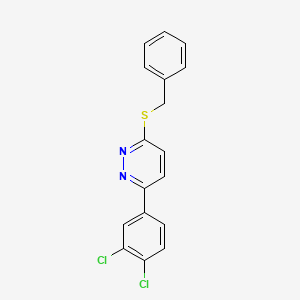 molecular formula C17H12Cl2N2S B12600246 3-(Benzylsulfanyl)-6-(3,4-dichlorophenyl)pyridazine CAS No. 650635-07-7