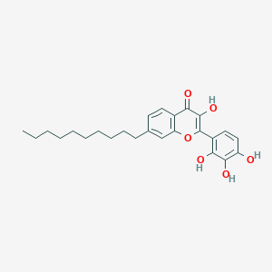 molecular formula C25H30O6 B12600276 7-Decyl-3-hydroxy-2-(2,3,4-trihydroxyphenyl)-4H-1-benzopyran-4-one CAS No. 649552-08-9