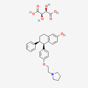 (2R,3R)-2,3-dihydroxybutanedioic acid;(5R,6S)-6-phenyl-5-[4-(2-pyrrolidin-1-ylethoxy)phenyl]-5,6,7,8-tetrahydronaphthalen-2-ol
