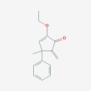 molecular formula C15H16O2 B12600353 2-Ethoxy-4-methyl-5-methylidene-4-phenylcyclopent-2-en-1-one CAS No. 647024-76-8