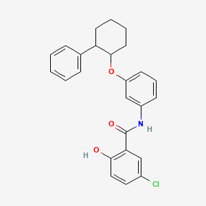 molecular formula C25H24ClNO3 B12600357 5-Chloro-2-hydroxy-N-{3-[(2-phenylcyclohexyl)oxy]phenyl}benzamide CAS No. 648922-57-0