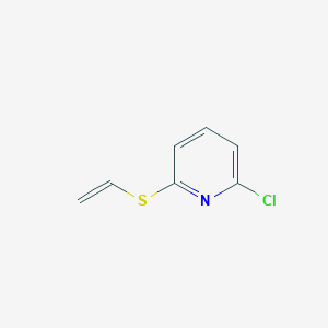molecular formula C7H6ClNS B12600382 Pyridine, 2-chloro-6-(ethenylthio)- CAS No. 609844-20-4