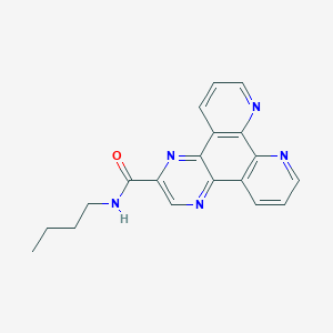 molecular formula C19H17N5O B12600386 N-Butylpyrazino[2,3-f][1,10]phenanthroline-2-carboxamide CAS No. 878274-83-0