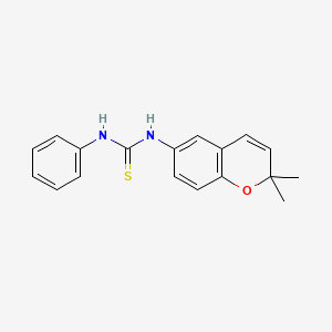 molecular formula C18H18N2OS B12600389 Thiourea, N-(2,2-dimethyl-2H-1-benzopyran-6-yl)-N'-phenyl- CAS No. 896111-42-5