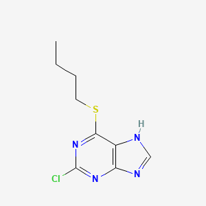 molecular formula C9H11ClN4S B12600390 6-butylsulfanyl-2-chloro-7H-purine CAS No. 646510-43-2