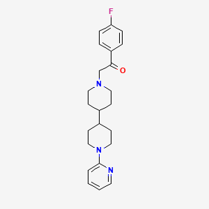 molecular formula C23H28FN3O B12600392 1-(4-Fluorophenyl)-2-[1'-(pyridin-2-yl)[4,4'-bipiperidin]-1-yl]ethan-1-one CAS No. 648895-95-8