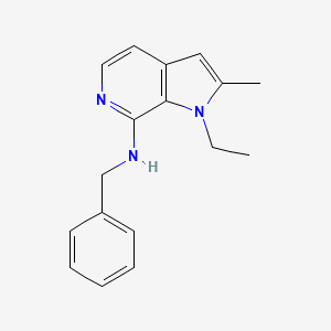 molecular formula C17H19N3 B12600403 N-Benzyl-1-ethyl-2-methyl-1H-pyrrolo[2,3-c]pyridin-7-amine CAS No. 874014-50-3
