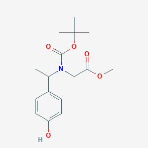 molecular formula C16H23NO5 B12600409 (Boc-[1-(4-hydroxyphenyl)ethyl]amino)acetic acid methyl ester CAS No. 917562-10-8