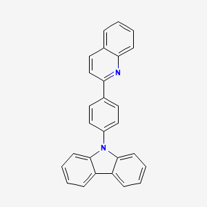 molecular formula C27H18N2 B12600454 9-[4-(Quinolin-2-YL)phenyl]-9H-carbazole CAS No. 901117-84-8