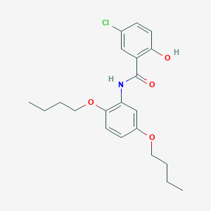 molecular formula C21H26ClNO4 B12600462 5-Chloro-N-(2,5-dibutoxyphenyl)-2-hydroxybenzamide CAS No. 634185-26-5