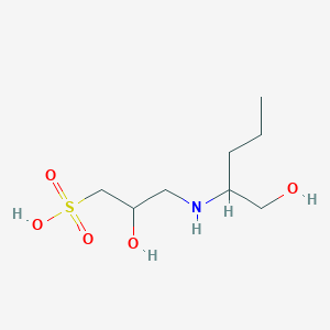 molecular formula C8H19NO5S B12600463 2-Hydroxy-3-[(1-hydroxypentan-2-YL)amino]propane-1-sulfonic acid CAS No. 906073-25-4