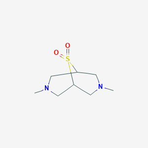molecular formula C8H16N2O2S B12600466 3,7-Dimethyl-9lambda~6~-thia-3,7-diazabicyclo[3.3.1]nonane-9,9-dione CAS No. 879213-93-1