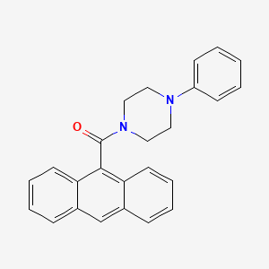 molecular formula C25H22N2O B12600469 Piperazine, 1-(9-anthracenylcarbonyl)-4-phenyl- CAS No. 647854-31-7