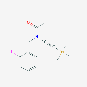 molecular formula C15H18INOSi B12600479 N-[(2-Iodophenyl)methyl]-N-[(trimethylsilyl)ethynyl]prop-2-enamide CAS No. 646029-23-4