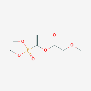 molecular formula C7H13O6P B12600489 1-(Dimethoxyphosphoryl)ethenyl methoxyacetate CAS No. 916906-10-0
