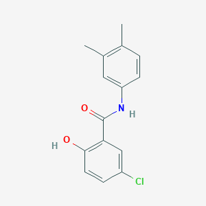 molecular formula C15H14ClNO2 B12600496 5-Chloro-N-(3,4-dimethylphenyl)-2-hydroxybenzamide CAS No. 634185-93-6