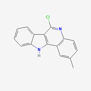 molecular formula C16H11ClN2 B12600497 6-Chloro-2-methyl-11H-indolo[3,2-C]quinoline CAS No. 649748-98-1
