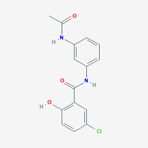 molecular formula C15H13ClN2O3 B12600520 N-(3-Acetamidophenyl)-5-chloro-2-hydroxybenzamide CAS No. 634185-83-4