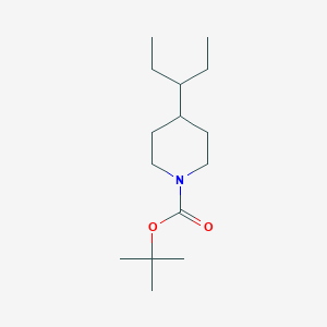 molecular formula C15H29NO2 B12600537 tert-Butyl 4-(pentan-3-yl)piperidine-1-carboxylate CAS No. 651053-94-0