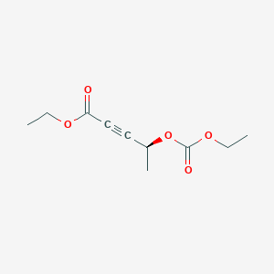 molecular formula C10H14O5 B12600576 2-Pentynoic acid, 4-[(ethoxycarbonyl)oxy]-, ethyl ester, (4S)- CAS No. 645751-76-4