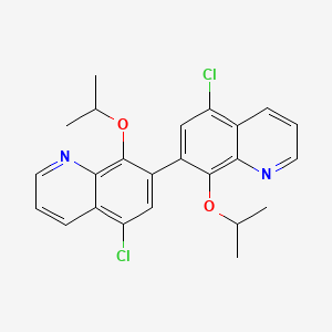 molecular formula C24H22Cl2N2O2 B12600595 5,5'-Dichloro-8,8'-bis[(propan-2-yl)oxy]-7,7'-biquinoline CAS No. 648897-11-4
