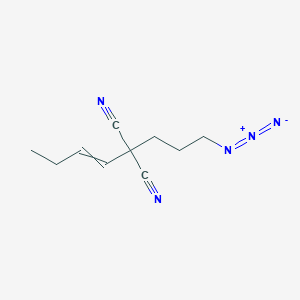 molecular formula C10H13N5 B12600655 (3-Azidopropyl)(but-1-en-1-yl)propanedinitrile CAS No. 649759-83-1