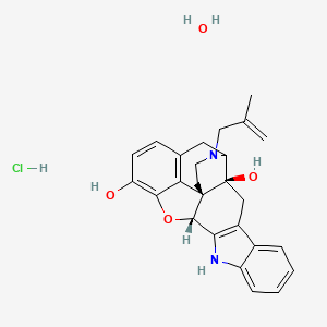 (1S,2S,13R)-22-(2-methylprop-2-enyl)-14-oxa-11,22-diazaheptacyclo[13.9.1.01,13.02,21.04,12.05,10.019,25]pentacosa-4(12),5,7,9,15,17,19(25)-heptaene-2,16-diol;hydrate;hydrochloride
