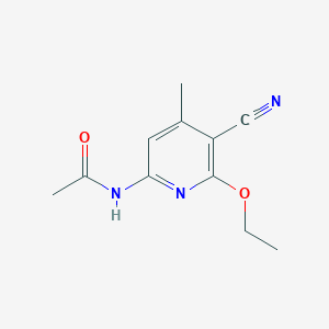 molecular formula C11H13N3O2 B12600700 N-(5-cyano-6-ethoxy-4-methylpyridin-2-yl)acetamide 