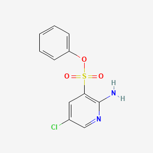 molecular formula C11H9ClN2O3S B12600706 3-Pyridinesulfonic acid, 2-amino-5-chloro-, phenyl ester CAS No. 646053-43-2