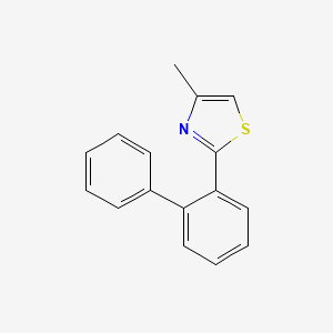 molecular formula C16H13NS B12600727 2-([1,1'-Biphenyl]-2-yl)-4-methyl-1,3-thiazole CAS No. 881030-15-5