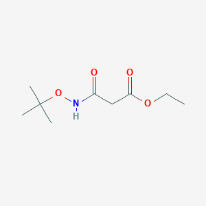 molecular formula C9H17NO4 B12600731 Ethyl 3-(tert-butoxyamino)-3-oxopropanoate CAS No. 608520-17-8