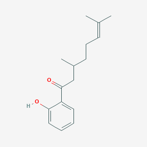 molecular formula C16H22O2 B12600737 1-(2-Hydroxyphenyl)-3,7-dimethyloct-6-EN-1-one CAS No. 646522-96-5