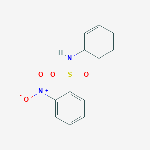 molecular formula C12H14N2O4S B12600742 Benzenesulfonamide, N-2-cyclohexen-1-yl-2-nitro- CAS No. 647011-33-4