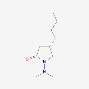 molecular formula C10H20N2O B12600748 4-Butyl-1-(dimethylamino)pyrrolidin-2-one CAS No. 651311-28-3
