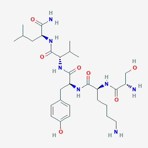 molecular formula C29H49N7O7 B12600759 L-Seryl-L-lysyl-L-tyrosyl-L-valyl-L-leucinamide CAS No. 649720-55-8