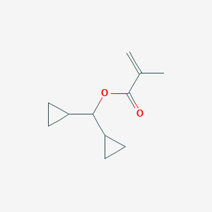 molecular formula C11H16O2 B12600766 Dicyclopropylmethyl 2-methylprop-2-enoate CAS No. 885684-46-8