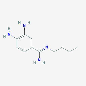 molecular formula C11H18N4 B12600773 3,4-Diamino-N'-butylbenzene-1-carboximidamide CAS No. 634603-03-5
