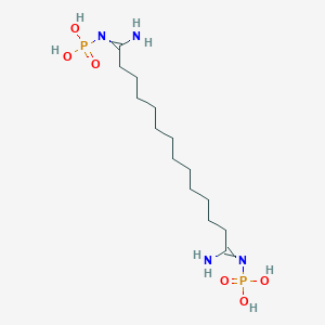 molecular formula C14H32N4O6P2 B12600779 N,N'-(1,14-Diaminotetradecane-1,14-diylidene)bis(phosphoramidic acid) CAS No. 648441-53-6